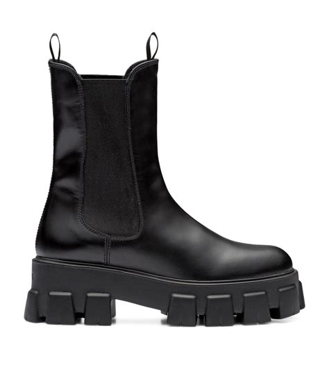 white and black leather ankle boots prada|Prada ankle boots on sale.